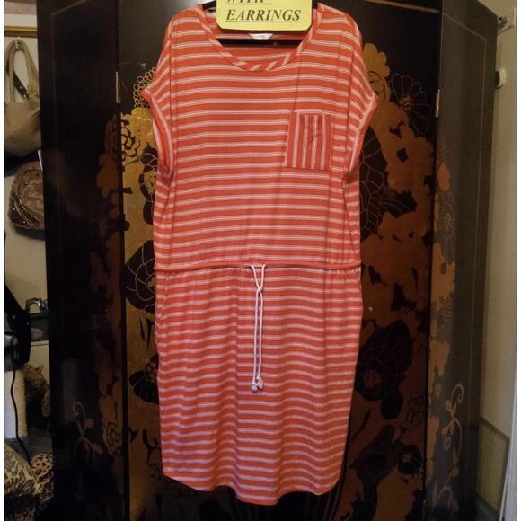 Terra & Sky Dresses & Skirts - D75 2X Striped Dress & Earrings